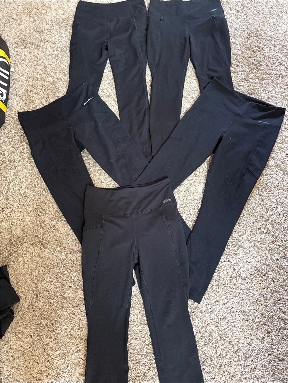 5 pair Eddie Bauer Black Active Leggings - 5 Pack women’s M